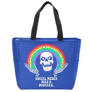 Social Media Was A Mistake Zip Tote Bag