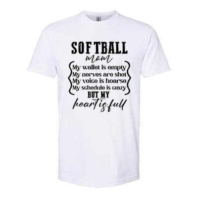 Softball Mom Wallet Is Empty Heart Is Full Softstyle CVC T-Shirt