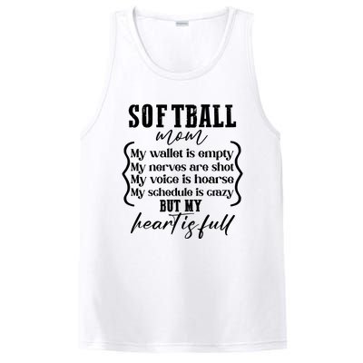 Softball Mom Wallet Is Empty Heart Is Full PosiCharge Competitor Tank