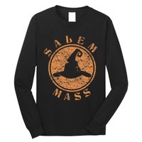 Salem Mass Witch Trials Wiccan Symbol Womens Halloween Long Sleeve Shirt