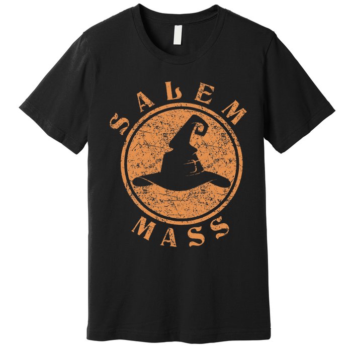 Salem Mass Witch Trials Wiccan Symbol Womens Halloween Premium T-Shirt