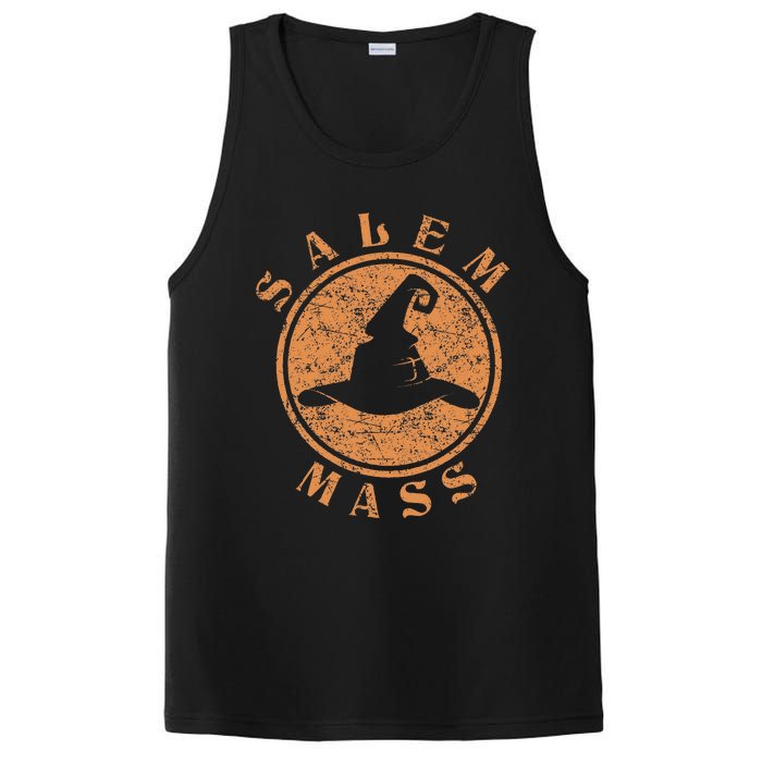 Salem Mass Witch Trials Wiccan Symbol Womens Halloween PosiCharge Competitor Tank