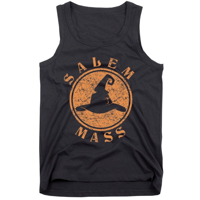 Salem Mass Witch Trials Wiccan Symbol Womens Halloween Tank Top