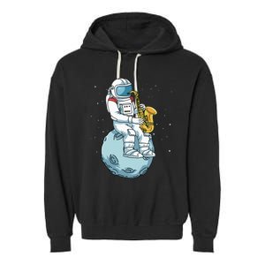 Saxophone Men Women Saxophonist Gifts Jazz Music Garment-Dyed Fleece Hoodie