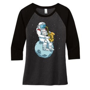 Saxophone Men Women Saxophonist Gifts Jazz Music Women's Tri-Blend 3/4-Sleeve Raglan Shirt