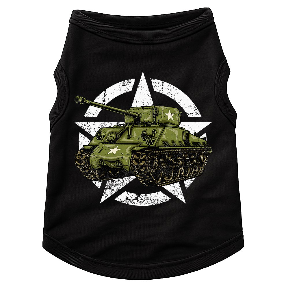 Sherman M4 World War 2 Army Tank Vintage Tank A Military Doggie Tank