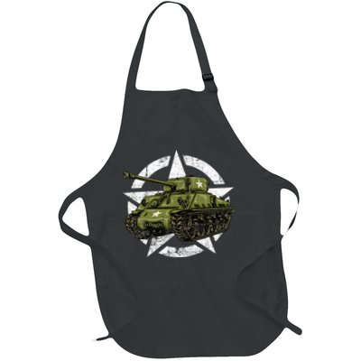 Sherman M4 World War 2 Army Tank Vintage Tank A Military Apron