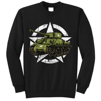 Sherman M4 World War 2 Army Tank Vintage Tank A Military Sweatshirt