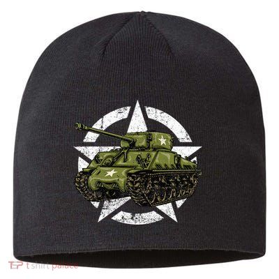 Sherman M4 World War 2 Army Tank Vintage Tank A Military Sustainable Beanie