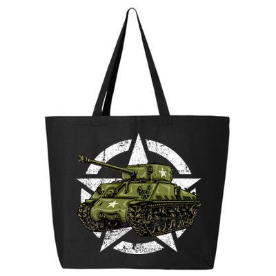 Sherman M4 World War 2 Army Tank Vintage Tank A Military 25L Jumbo Tote