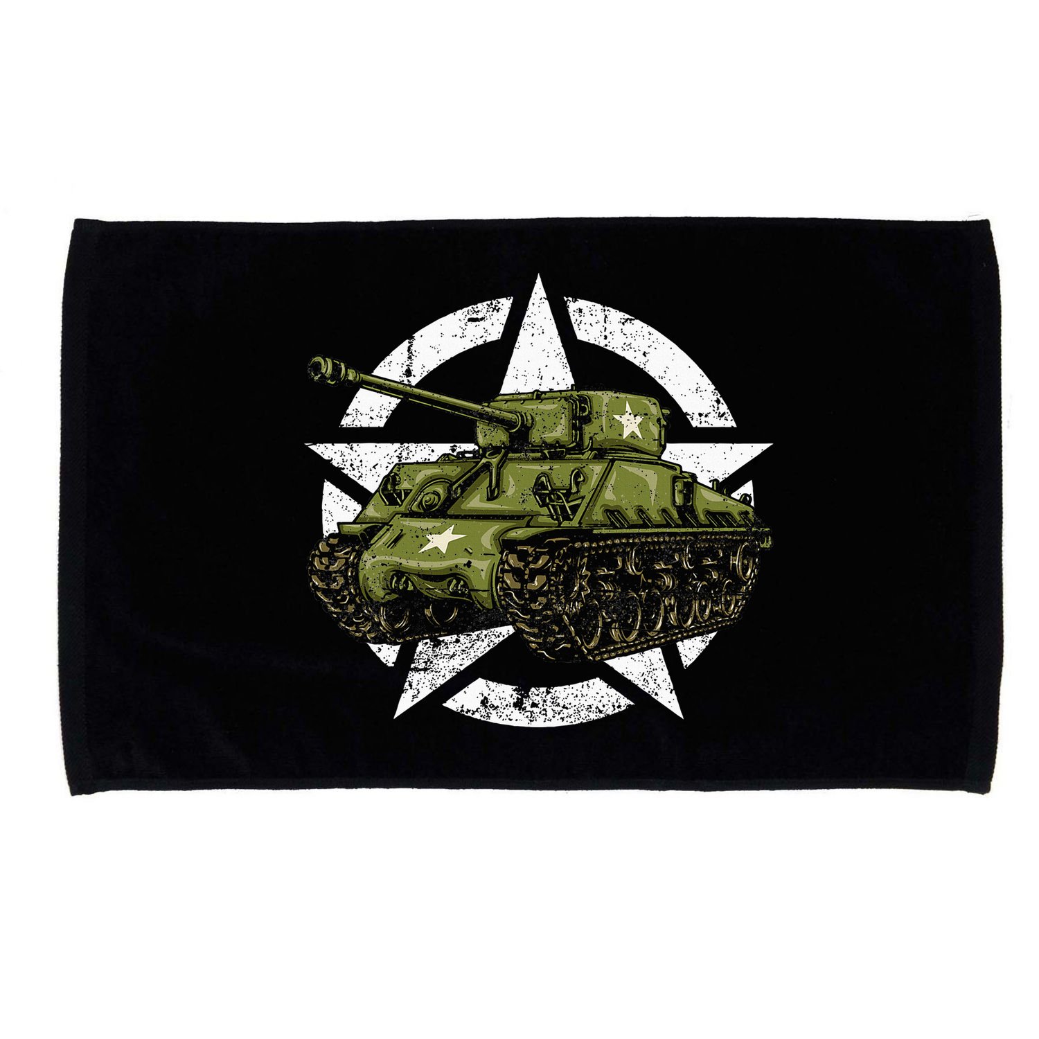 Sherman M4 World War 2 Army Tank Vintage Tank A Military Microfiber Hand Towel