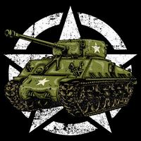 Sherman M4 World War 2 Army Tank Vintage Tank A Military Kids T-Shirt