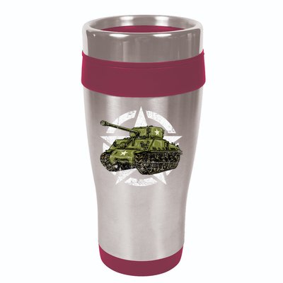 Sherman M4 World War 2 Army Tank Vintage Tank A Military 16oz Travel Tumbler