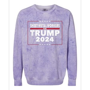 Sheet Metal Workers For Trump 2024 President Colorblast Crewneck Sweatshirt