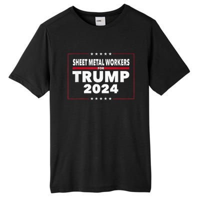 Sheet Metal Workers For Trump 2024 President Tall Fusion ChromaSoft Performance T-Shirt