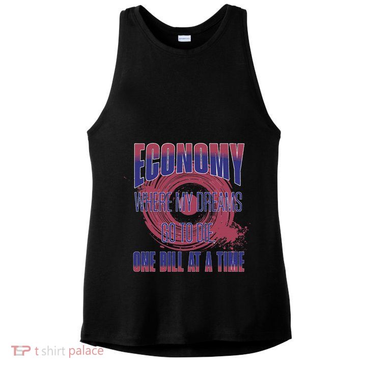 Sarcastic Money Woes Cynical Economy Joke Ladies PosiCharge Tri-Blend Wicking Tank