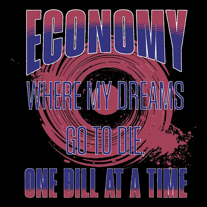 Sarcastic Money Woes Cynical Economy Joke Tall T-Shirt