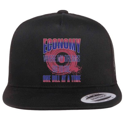 Sarcastic Money Woes Cynical Economy Joke Flatbill Hat