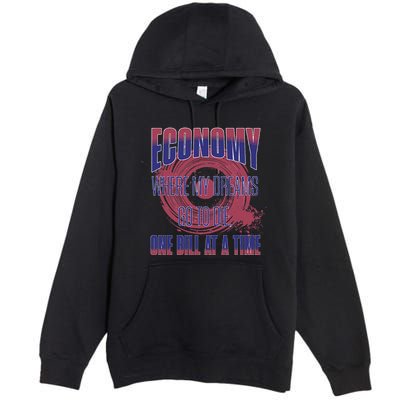 Sarcastic Money Woes Cynical Economy Joke Premium Pullover Hoodie