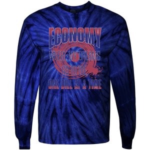 Sarcastic Money Woes Cynical Economy Joke Tie-Dye Long Sleeve Shirt