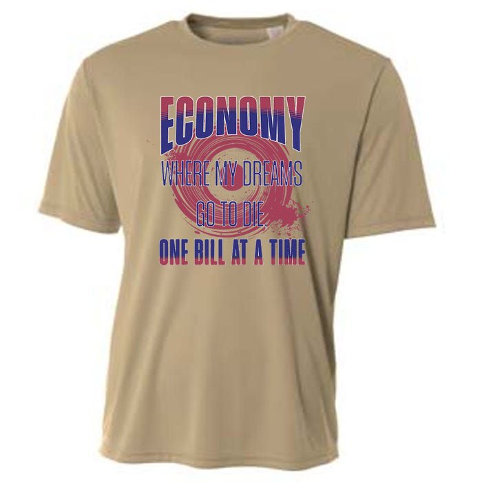 Sarcastic Money Woes Cynical Economy Joke Cooling Performance Crew T-Shirt