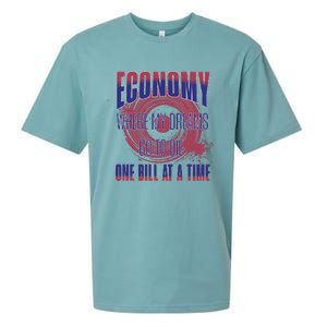 Sarcastic Money Woes Cynical Economy Joke Sueded Cloud Jersey T-Shirt