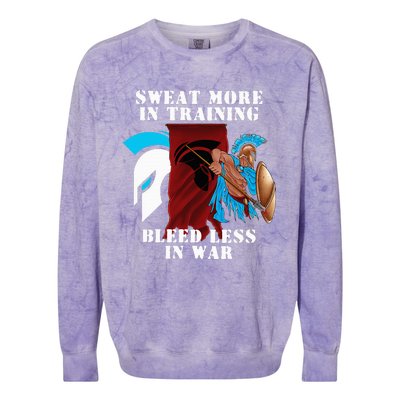 Sweat More Warrior  Bozz Gear by BattleBozzy Colorblast Crewneck Sweatshirt