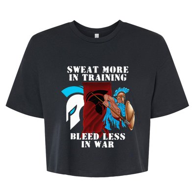 Sweat More Warrior  Bozz Gear by BattleBozzy Bella+Canvas Jersey Crop Tee