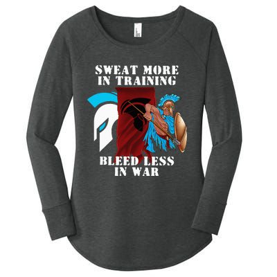 Sweat More Warrior  Bozz Gear by BattleBozzy Women's Perfect Tri Tunic Long Sleeve Shirt