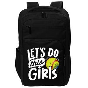 Softball Mom Women Girl Softball Lover Impact Tech Backpack