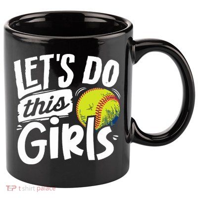 Softball Mom Women Girl Softball Lover 11oz C Handle Ceramic Mug