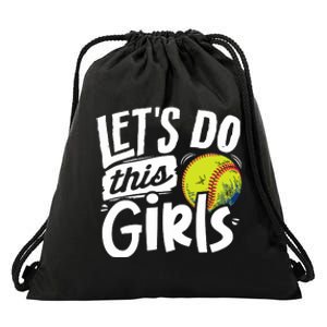 Softball Mom Women Girl Softball Lover Drawstring Bag