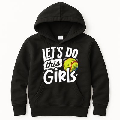 Softball Mom Women Girl Softball Lover Kids Hoodie