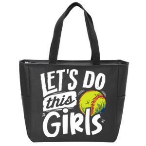 Softball Mom Women Girl Softball Lover Zip Tote Bag