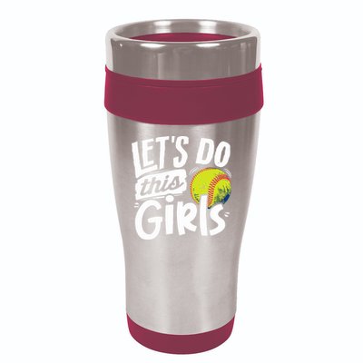 Softball Mom Women Girl Softball Lover 16oz Travel Tumbler