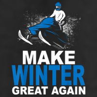 Snowmobile Make Winter Great Again Snowmobiling Gifts Garment-Dyed Fleece Hoodie