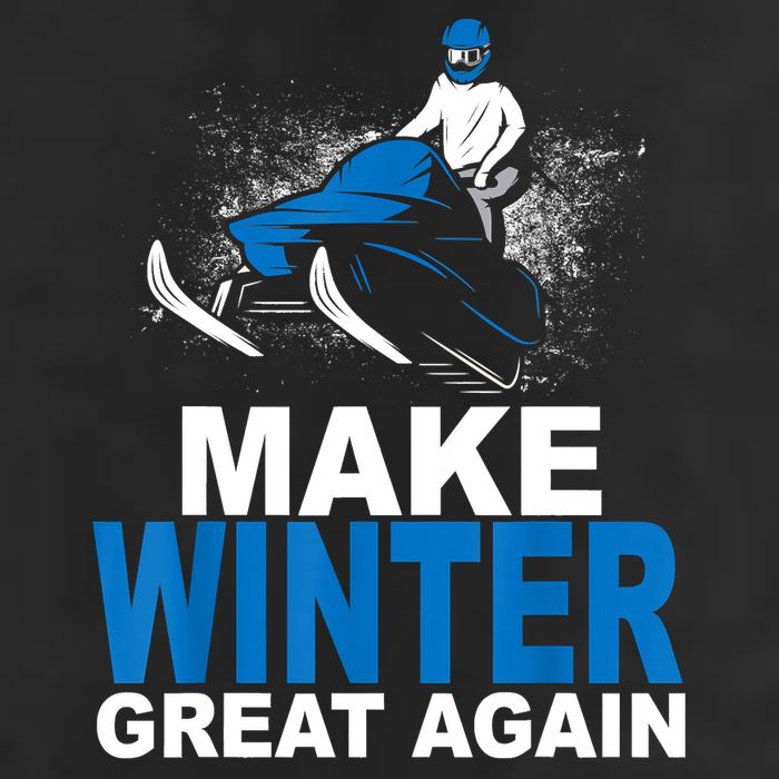 Snowmobile Make Winter Great Again Snowmobiling Gifts Garment-Dyed Fleece Hoodie