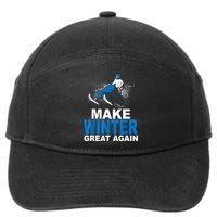 Snowmobile Make Winter Great Again Snowmobiling Gifts 7-Panel Snapback Hat
