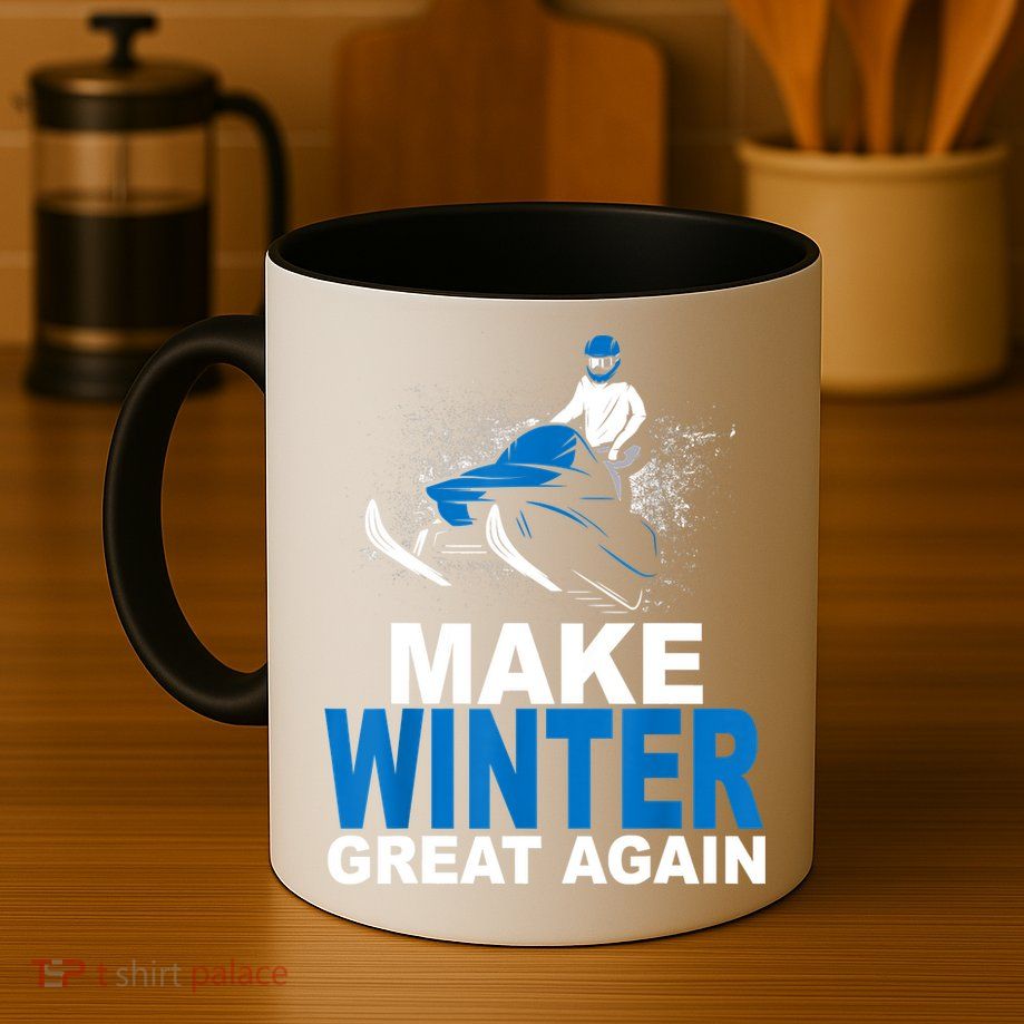 Snowmobile Make Winter Great Again Snowmobiling Gifts Mug