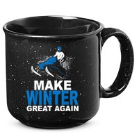 Snowmobile Make Winter Great Again Snowmobiling Gifts 15oz Campfire Ceramic Mug
