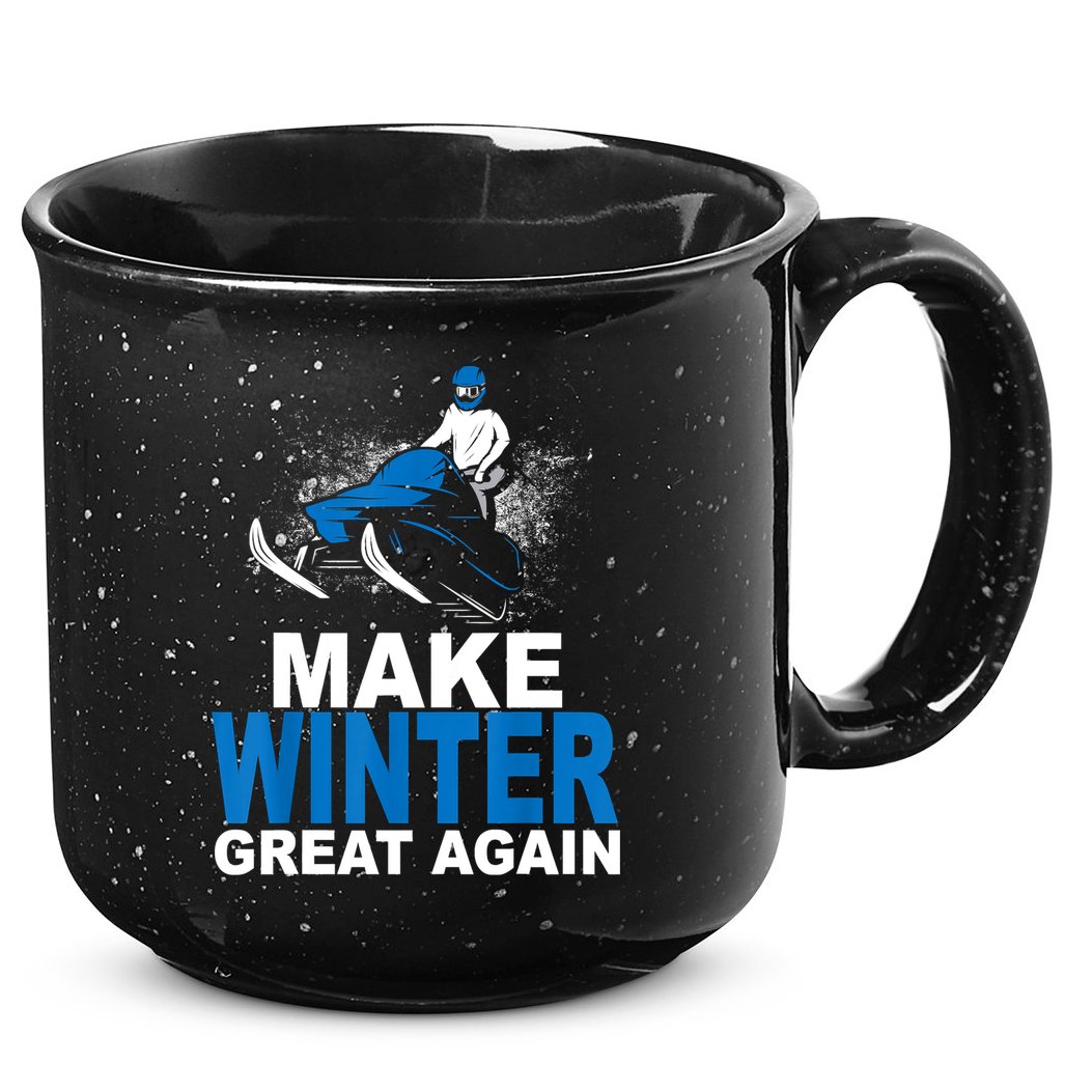 Snowmobile Make Winter Great Again Snowmobiling Gifts 15oz Campfire Ceramic Mug