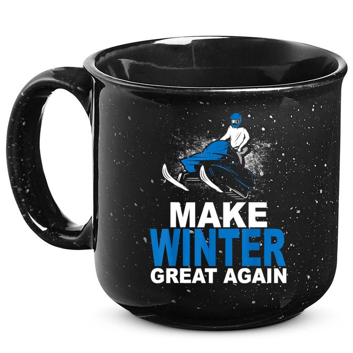 Snowmobile Make Winter Great Again Snowmobiling Gifts 15oz Campfire Ceramic Mug
