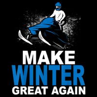 Snowmobile Make Winter Great Again Snowmobiling Gifts 16 in Basic Backpack
