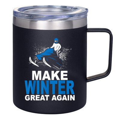 Snowmobile Make Winter Great Again Snowmobiling Gifts 12oz Stainless Steel Coffee Mug