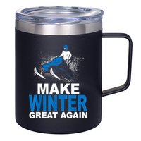 Snowmobile Make Winter Great Again Snowmobiling Gifts 12oz Stainless Steel Coffee Mug