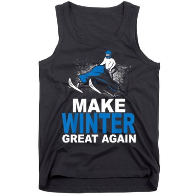 Snowmobile Make Winter Great Again Snowmobiling Gifts Tank Top