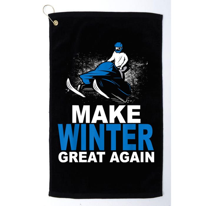 Snowmobile Make Winter Great Again Snowmobiling Gifts Golf Towel