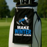 Snowmobile Make Winter Great Again Snowmobiling Gifts Golf Towel