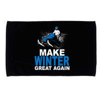 Snowmobile Make Winter Great Again Snowmobiling Gifts Microfiber Hand Towel