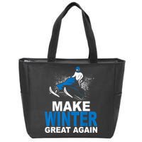Snowmobile Make Winter Great Again Snowmobiling Gifts Zip Tote Bag